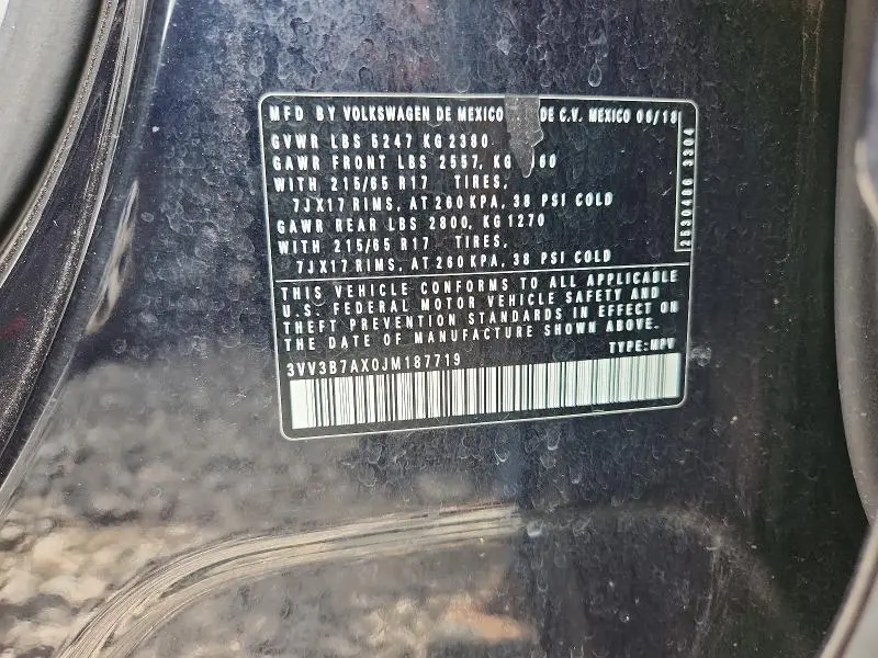 2018 VOLKSWAGEN TIGUAN SE  
