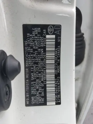 2018 TOYOTA COROLLA L  