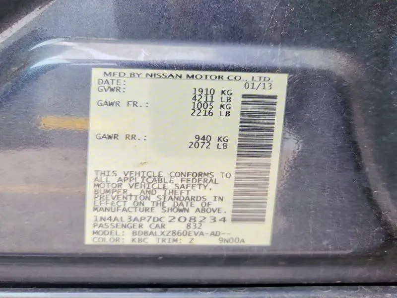 2013 NISSAN ALTIMA 2.5  