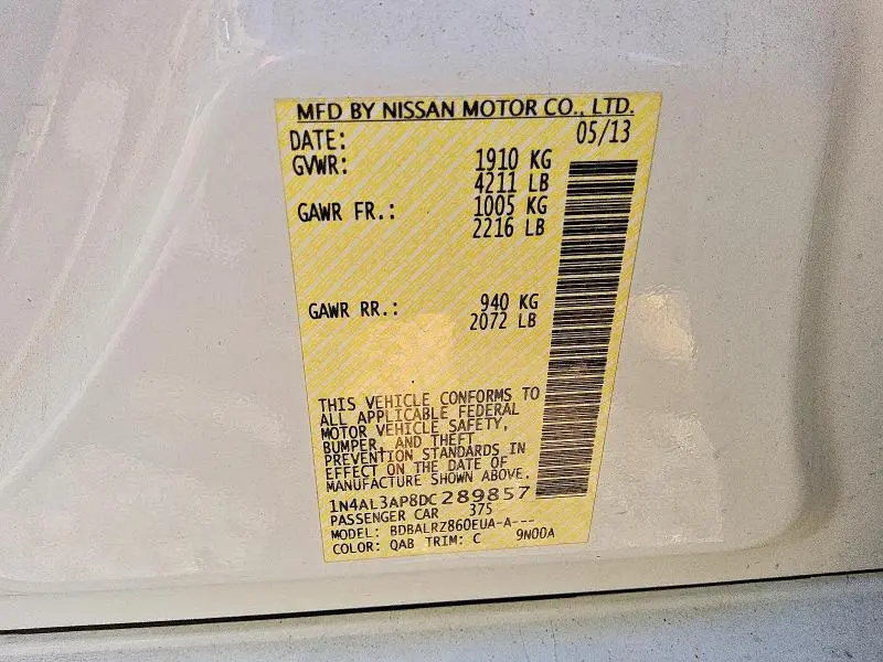 2013 NISSAN ALTIMA 2.5  