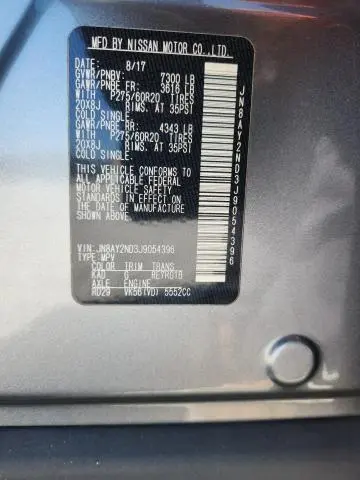 2018 NISSAN ARMADA SV  