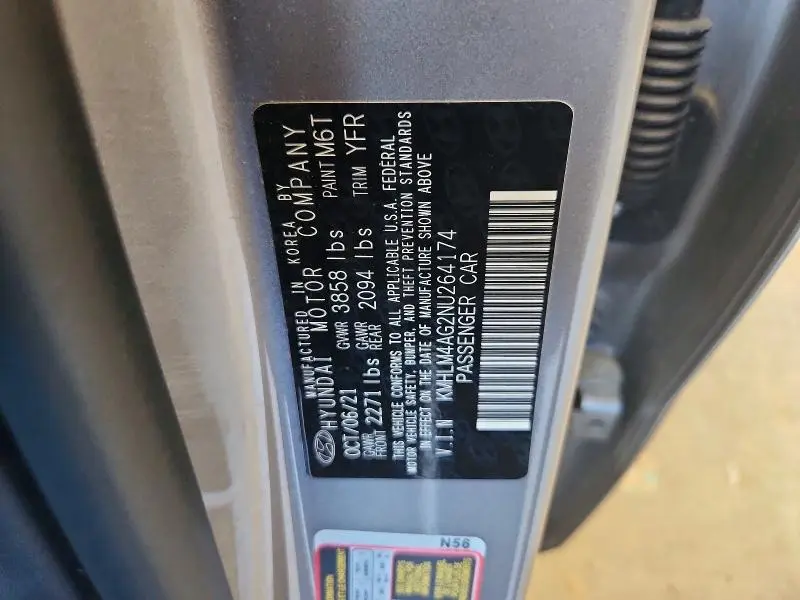 2022 HYUNDAI ELANTRA SEL  