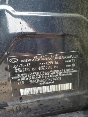 2013 HYUNDAI SONATA GLS  