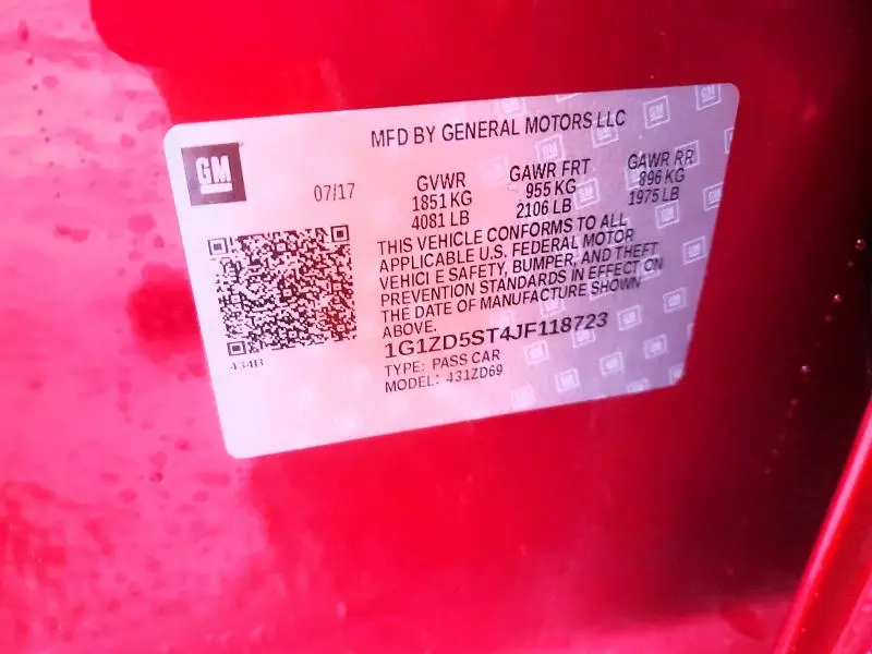 2018 CHEVROLET MALIBU LT  