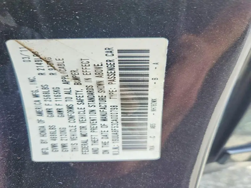 2012 ACURA TL   