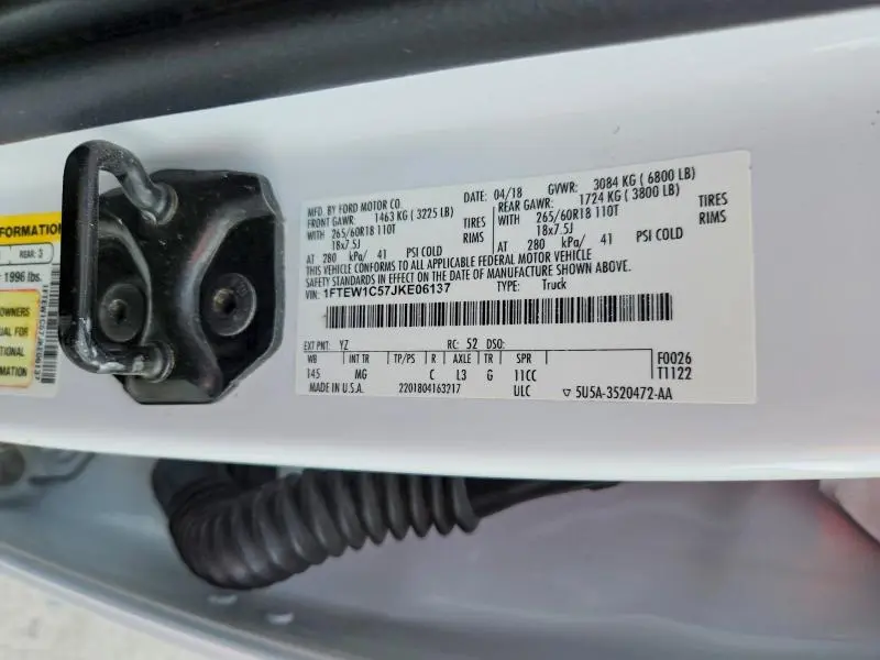 2018 FORD F150 XLT   