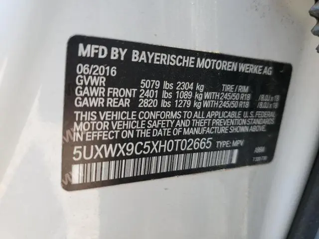 2017 BMW X3 XDRIVE28I  