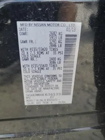 2013 NISSAN PATHFINDER S  