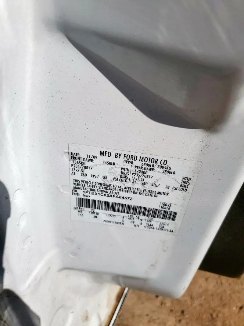 2010 FORD F150 SUPER CAB  