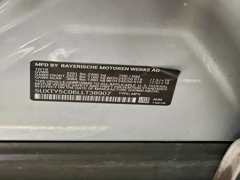 2020 BMW X3 XDRIVE30I  