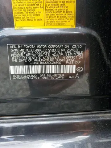 2010 LEXUS GS 350