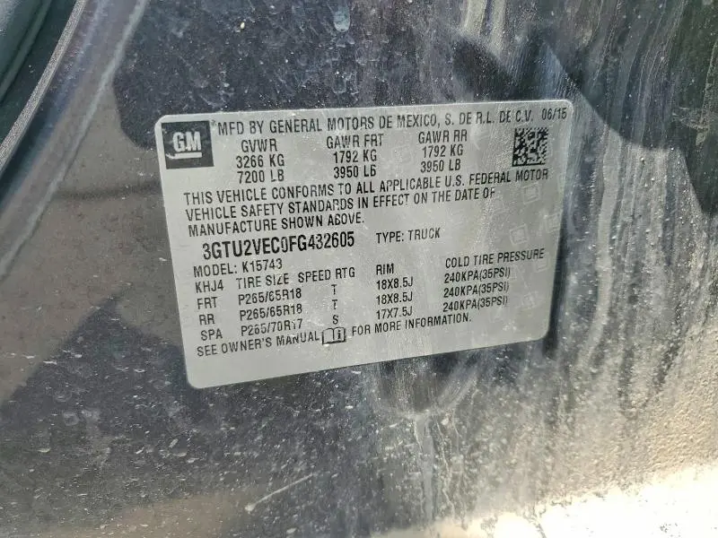 2015 GMC SIERRA K1500 SLT  