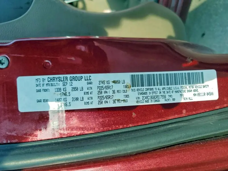 2013 CHRYSLER TOWN & COUNTRY TOURING  