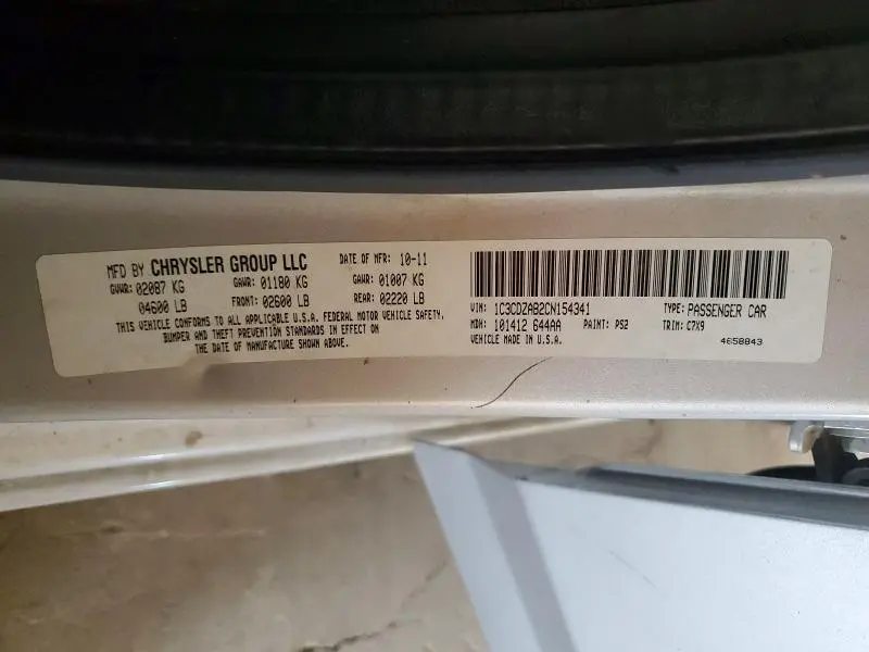 2012 DODGE AVENGER SE  