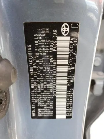 2020 TOYOTA COROLLA LE  