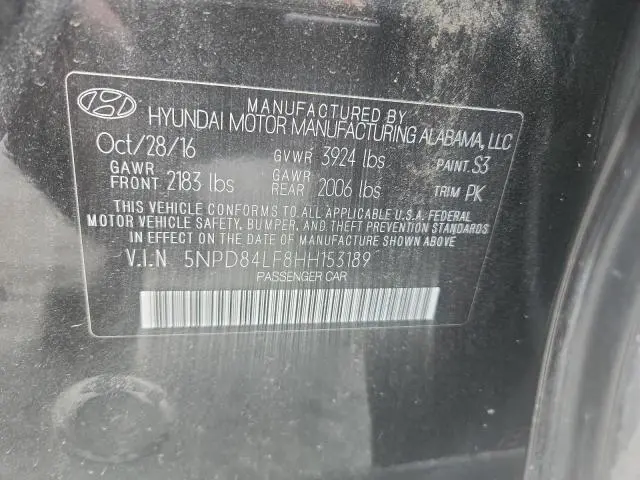 2017 HYUNDAI ELANTRA SE  