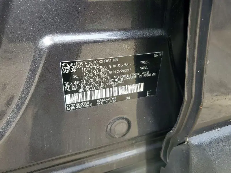 2018 TOYOTA RAV4 LE  