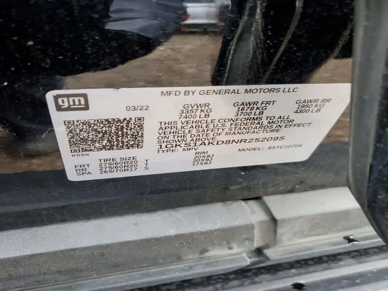 2022 GMC YUKON SLE  