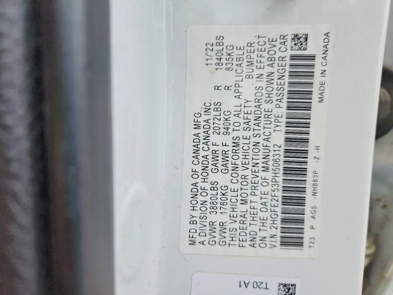 2023 HONDA CIVIC SPORT  
