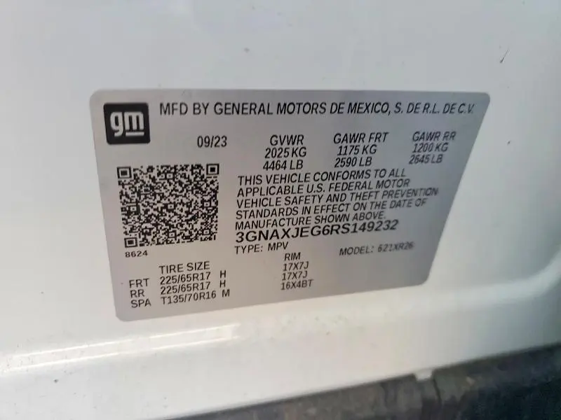 2024 CHEVROLET EQUINOX LT  