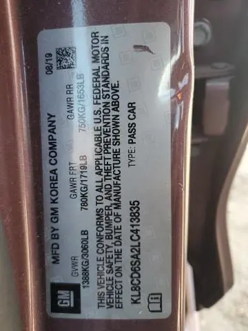 2020 CHEVROLET SPARK 1LT  