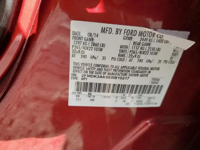 2014 FORD EDGE SPORT  