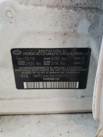 2011 HYUNDAI SONATA SE  