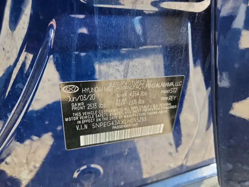 2020 HYUNDAI SONATA SE  