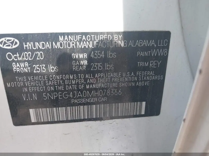 2021 HYUNDAI SONATA SE