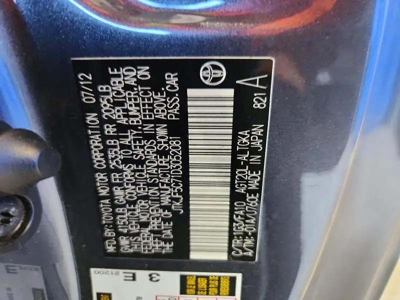 2013 SCION TC BASE  