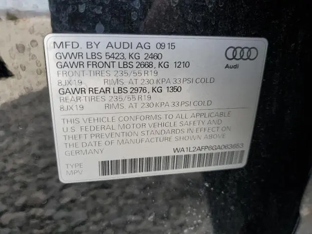 2016 AUDI Q5 PREMIUM PLUS  