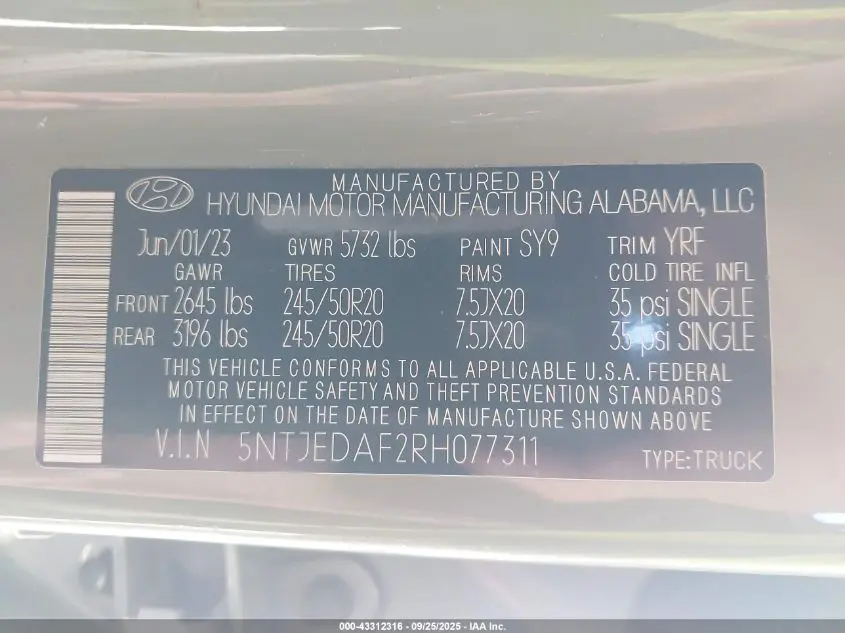 2024 HYUNDAI SANTA CRUZ LIMITED