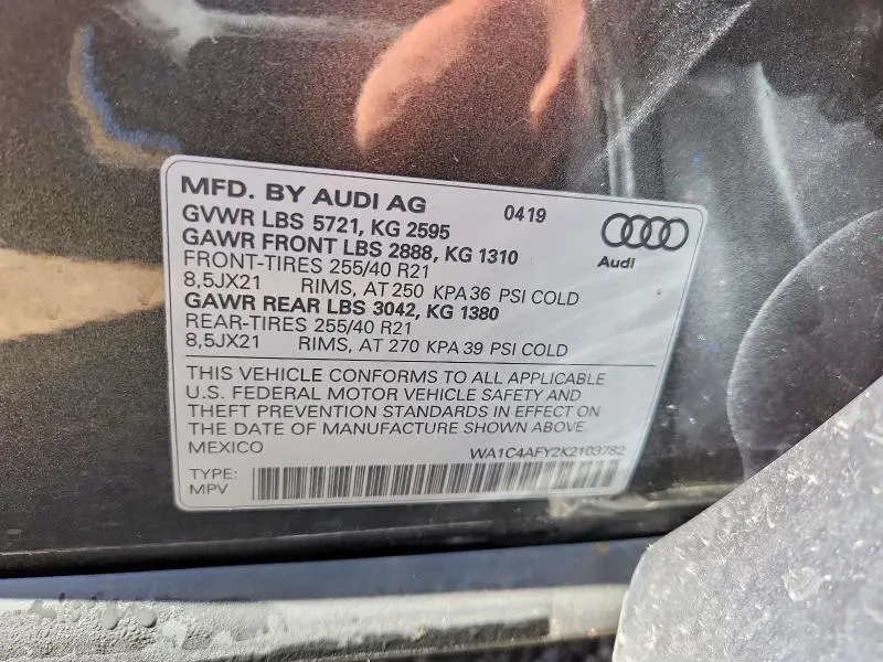 2019 AUDI SQ5 PRESTIGE  