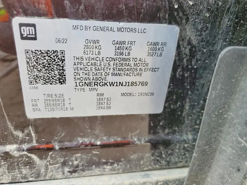 2022 CHEVROLET TRAVERSE LT  