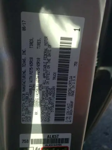 2018 TOYOTA TUNDRA DOUBLE CAB LIMITED  