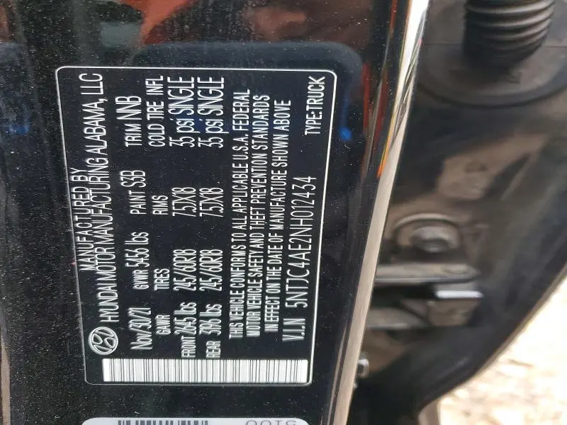 2022 HYUNDAI SANTA CRUZ SEL  