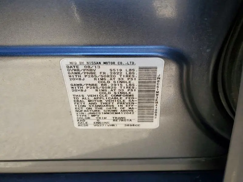 2014 INFINITI QX70 BASE  