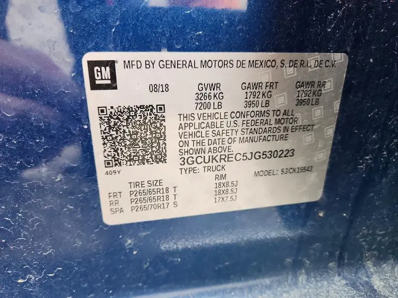 2018 CHEVROLET SILVERADO K1500 LT  