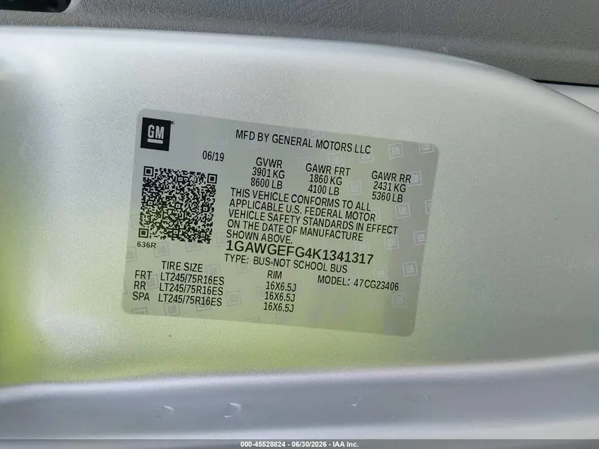 2019 CHEVROLET EXPRESS 2500 LS