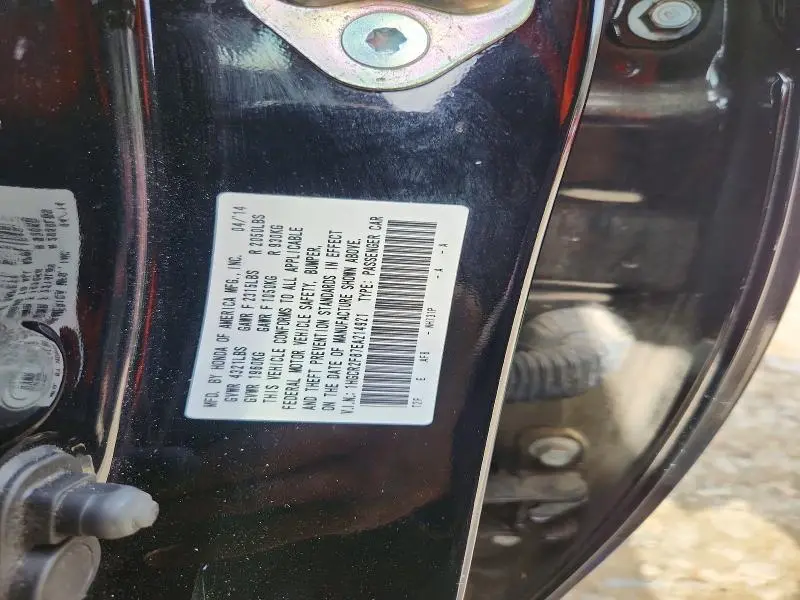 2014 HONDA ACCORD EXL  