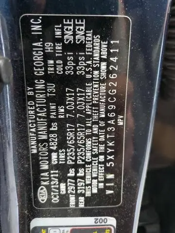 2012 KIA SORENTO BASE  