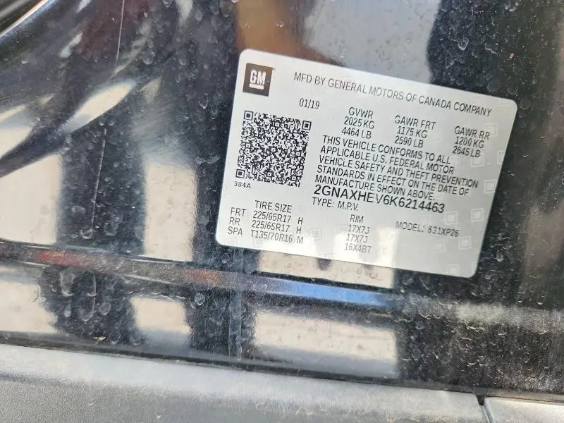 2019 CHEVROLET EQUINOX LS  