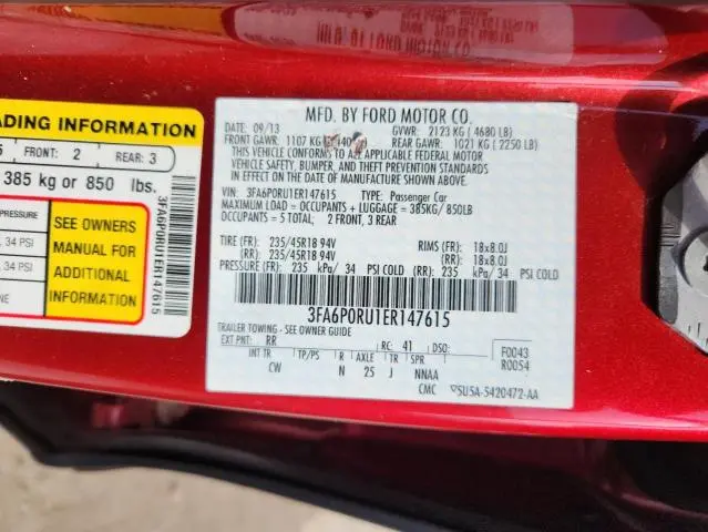 2014 FORD FUSION TITANIUM HEV  