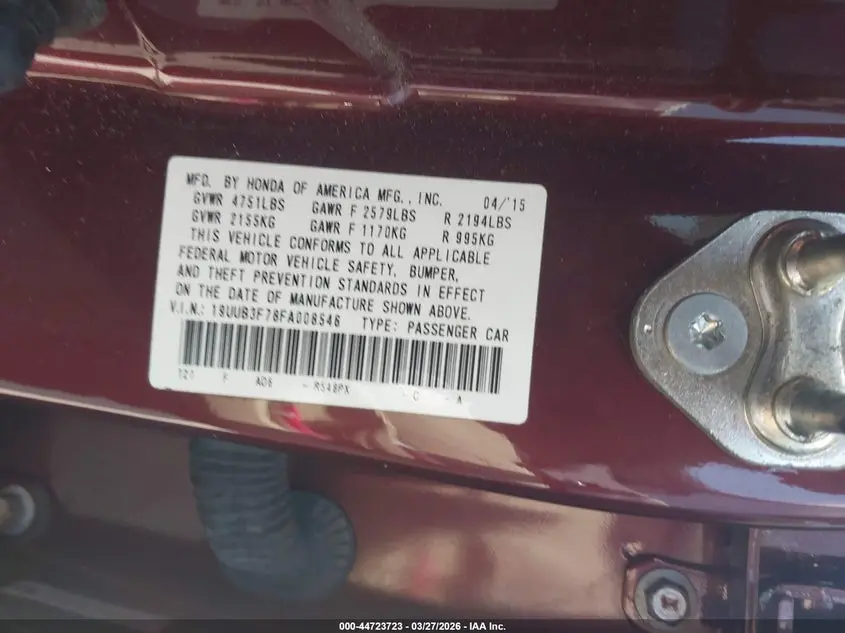 2015 ACURA TLX V6 ADVANCE