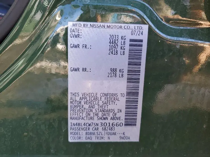 2025 NISSAN ALTIMA SR  