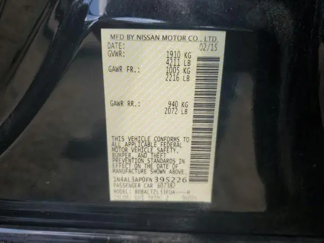 2015 NISSAN ALTIMA 2.5  