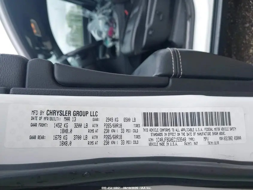 2014 JEEP GRAND CHEROKEE LIMITED