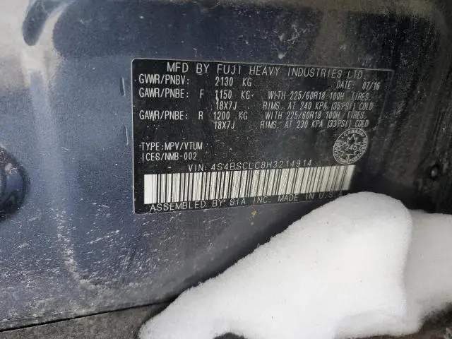 2017 SUBARU OUTBACK 2.5I LIMITED  
