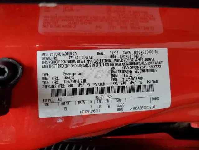 2013 FORD FOCUS SE  