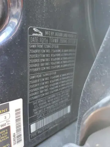 2017 JAGUAR F-PACE PREMIUM  